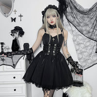 Halloween Outfit,  Dress, Punk Rock Style, Nightclub Lingerie, Halloween Cosplay